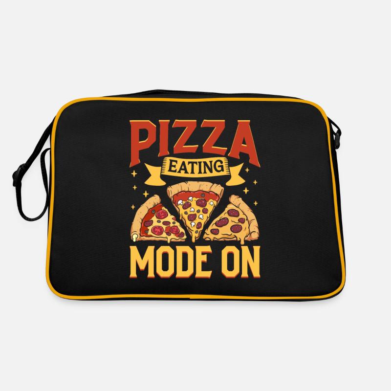 Pizza Eating Mode On - Pizzabäcker Retro Tasche