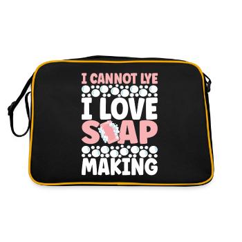 Savonnier fabrication de savon - Sac Retro - noir/or - Dos