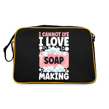 Savonnier fabrication de savon - Sac Retro - noir/or - Dos