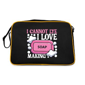 Savonnier fabrication de savon - Sac Retro - noir/or - Dos