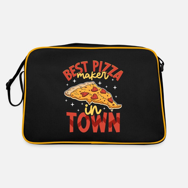 Bester Pizzabäcker der Stast- Pizza Bäcker Retro Tasche