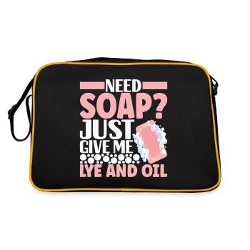 Savonnier fabrication de savon - Sac Retro - noir/or - Dos