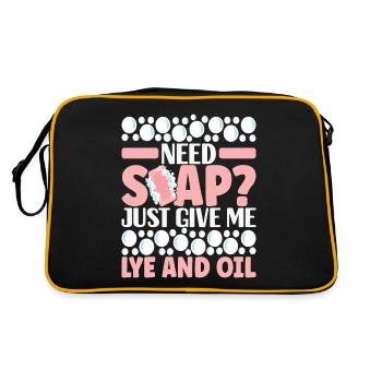 Savonnier fabrication de savon - Sac Retro - noir/or - Dos