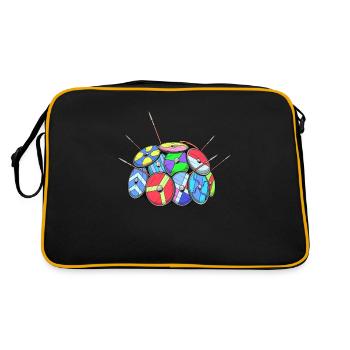 Mur du bouclier viking - Sac Retro - noir/or - Dos