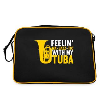 Tuba tuba player - Retro Bag - black/gold - Back