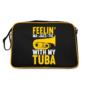 Tuba tuba player - Retro Bag - black/gold - Back