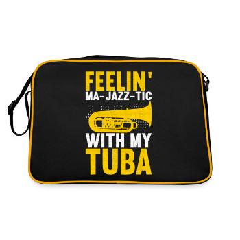 Tuba tuba player - Retro Bag - black/gold - Back