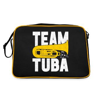 Tuba tuba player - Retro Bag - black/gold - Back