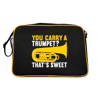 Tuba tuba player - Retro Bag - black/gold - Back