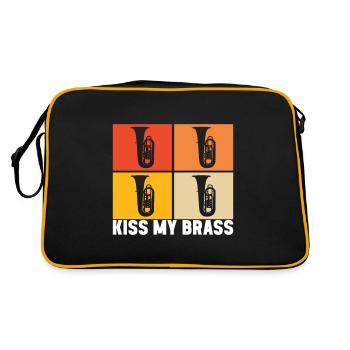 Tuba tuba player - Retro Bag - black/gold - Back