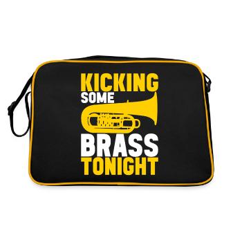 Tuba tuba player - Retro Bag - black/gold - Back