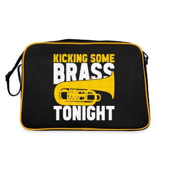 Tuba tuba player - Retro Bag - black/gold - Back