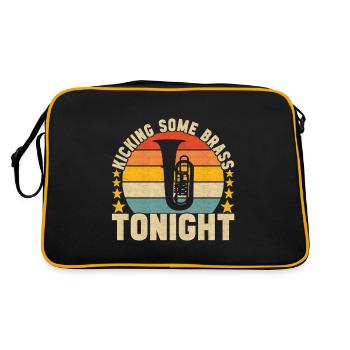 Tuba tuba player - Retro Bag - black/gold - Back