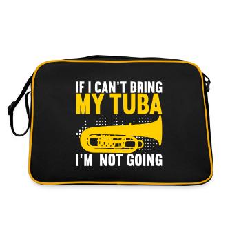 Tuba tuba player - Retro Bag - black/gold - Back
