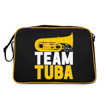 Tuba tuba player - Retro Bag - black/gold - Back