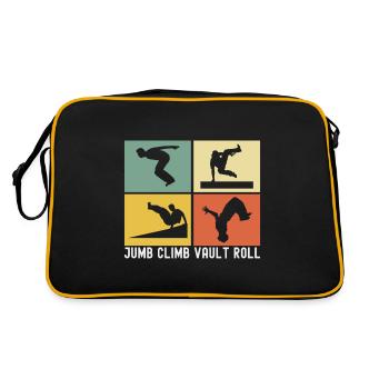 Parkour Freerunning - Retro Bag - black/gold - Back