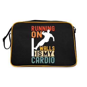 Parkour Freerunning - Retro Bag - black/gold - Back