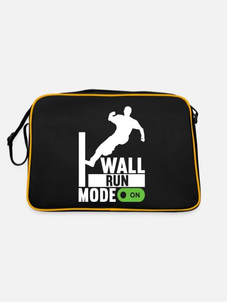 Parkour Freerunning - Retro Bag - black/gold - Back