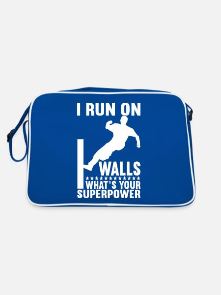 Parkour Freerunning - Retro Bag - blue/white - Back