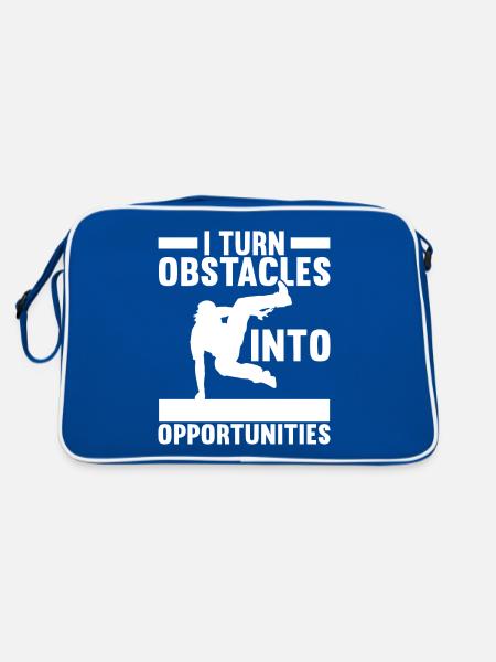 Parkour Freerunning - Retro Bag - blue/white - Back