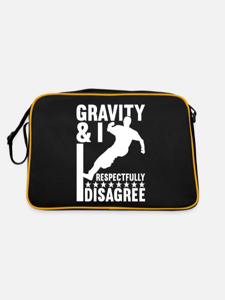 Parkour Freerunning - Retro Bag - black/gold - Back