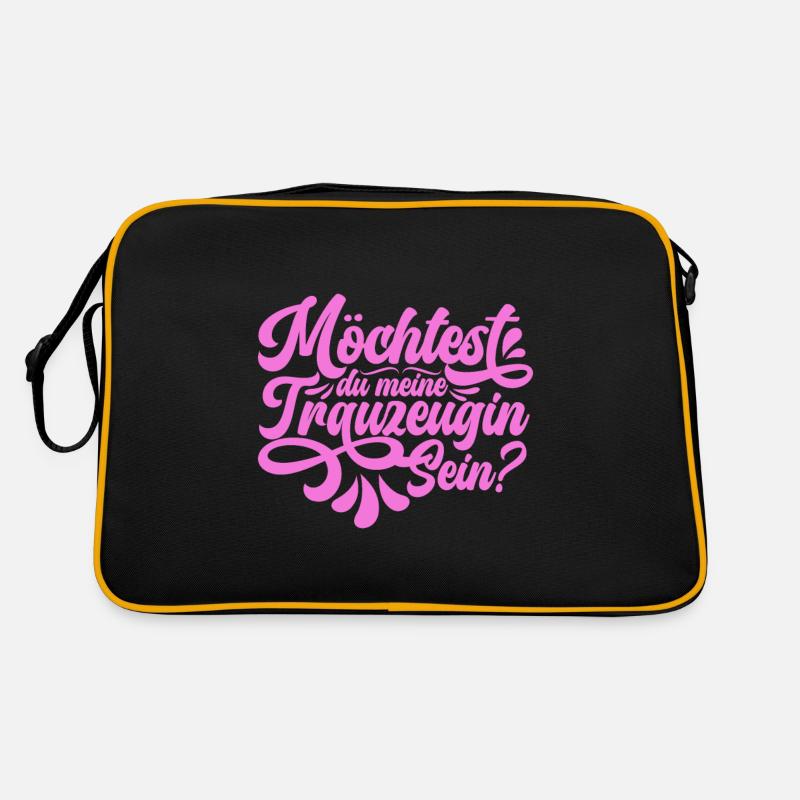 Möchtest du meine Trauzeugin sein Retro Tasche