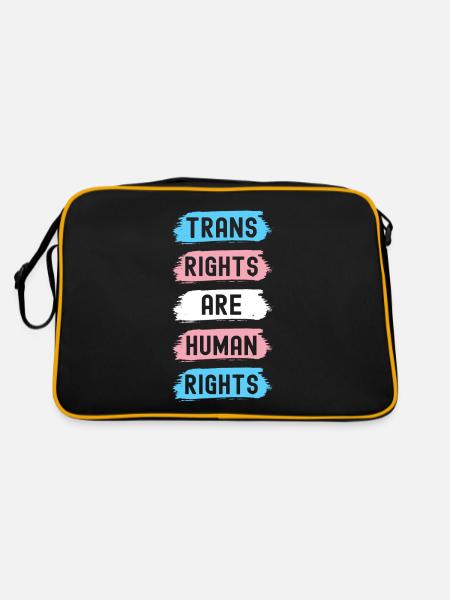 Transgender Trans LGBTQ - Retro Tasche - Schwarz/Gold