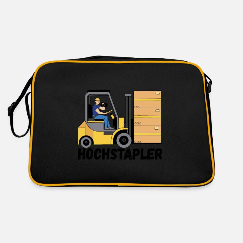Gabelstaplerfahrer Staplerfahrer Retro Tasche