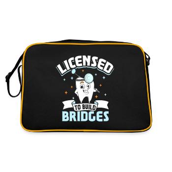 Permis de construction de ponts - Technicien dentaire - Sac Retro - noir/or - Dos