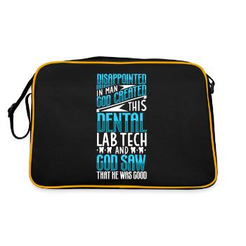 Déçu par l’homme, Dieu a créé - prothésiste dentaire - Sac Retro - noir/or - Dos
