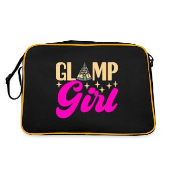 Glamping Glamper - Retro Tasche - Schwarz/Gold - Hinten