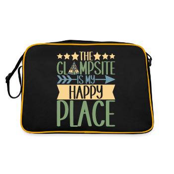 Glamping Glamper - Retro Tasche - Schwarz/Gold - Hinten
