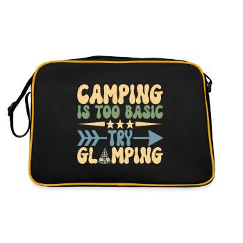 Glamping Glamper - Retro Tasche - Schwarz/Gold - Hinten