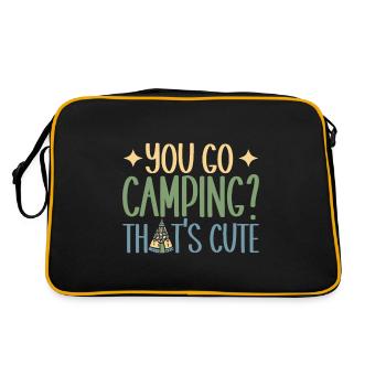 Glamping Glamper - Retro Tasche - Schwarz/Gold - Hinten