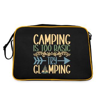 Glamping Glamper - Retro Tasche - Schwarz/Gold - Hinten