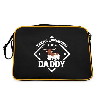 Texas Longhorn Daddy - Bœuf Texas Longhorn - Sac Retro - noir/or - Dos