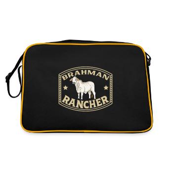 Bœuf zébu - Brahman Rancher - Sac Retro - noir/or - Dos