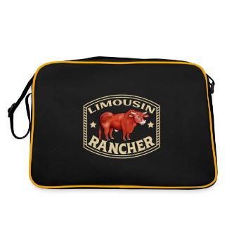 Bœuf Limousin - Éleveur Limousin - Sac Retro - noir/or - Dos