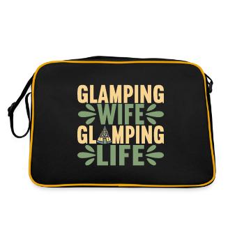 Glamping Glamper - Retro Tasche - Schwarz/Gold - Hinten