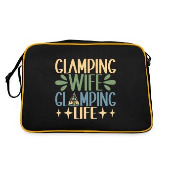 Glamping Glamper - Retro Tasche - Schwarz/Gold - Hinten