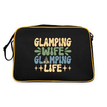 Glamping Glamper - Retro Tasche - Schwarz/Gold - Hinten
