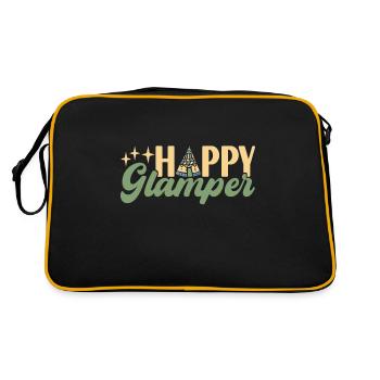 Glamping Glamper - Retro Tasche - Schwarz/Gold - Hinten