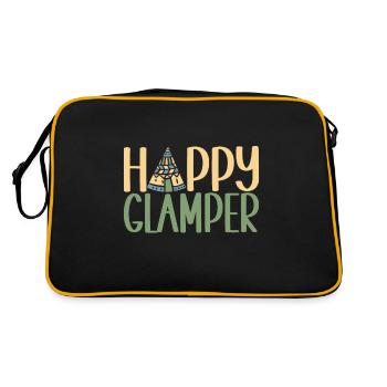 Glamping Glamper - Retro Tasche - Schwarz/Gold - Hinten