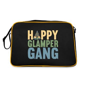 Glamping Glamper - Retro Tasche - Schwarz/Gold - Hinten