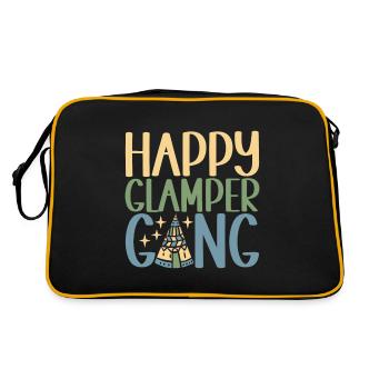 Glamping Glamper - Retro Tasche - Schwarz/Gold - Hinten