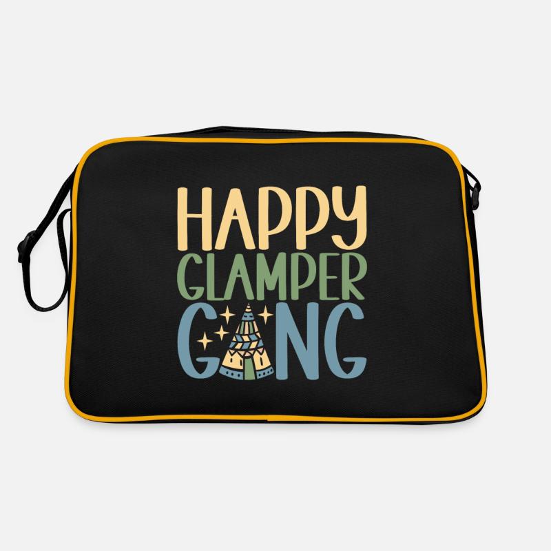 Glamping Glamper - Retro Tasche - Schwarz/Gold