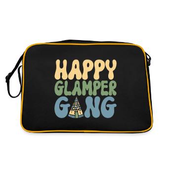 Glamping Glamper - Retro Tasche - Schwarz/Gold - Hinten