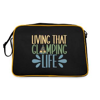 Glamping Glamper - Retro Tasche - Schwarz/Gold - Hinten
