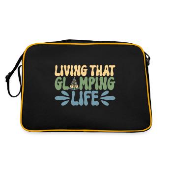 Glamping Glamper - Retro Tasche - Schwarz/Gold - Hinten