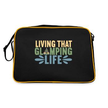Glamping Glamper - Retro Tasche - Schwarz/Gold - Hinten